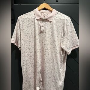 Abercrombie & Fitch soft pink floral air knit polo
